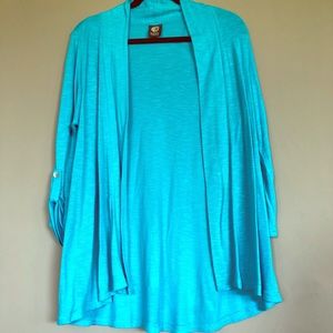 Bobeau Printed Knit Cardigan, Size XL